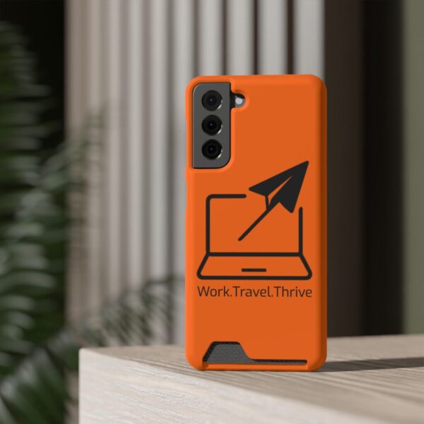 Inspirational Phone Case with Card Holder - Work.Travel.Thrive - Image 64