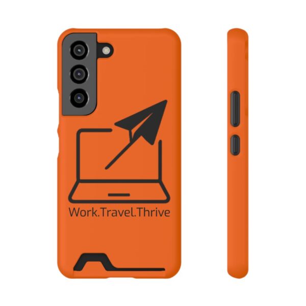 Inspirational Phone Case with Card Holder - Work.Travel.Thrive - Image 85