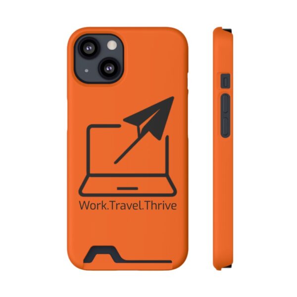 Inspirational Phone Case with Card Holder - Work.Travel.Thrive - Image 29