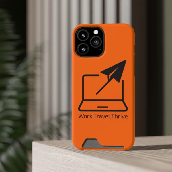 Inspirational Phone Case with Card Holder - Work.Travel.Thrive - Image 136