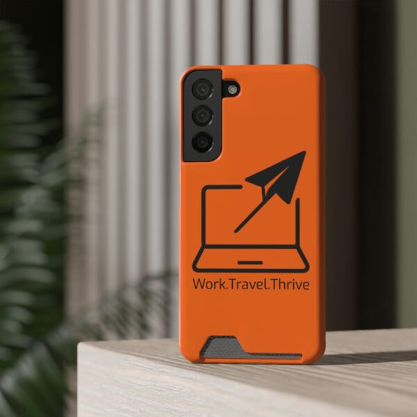 Inspirational Phone Case with Card Holder - Work.Travel.Thrive - Image 12