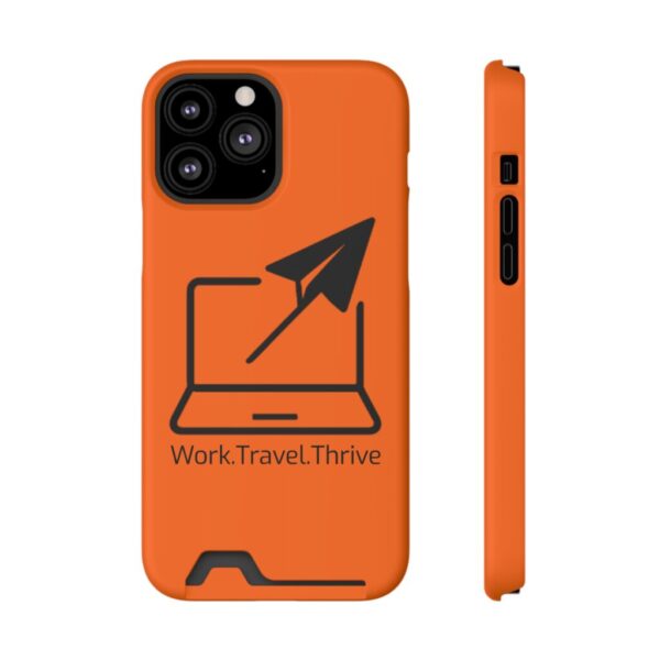 Inspirational Phone Case with Card Holder - Work.Travel.Thrive - Image 133