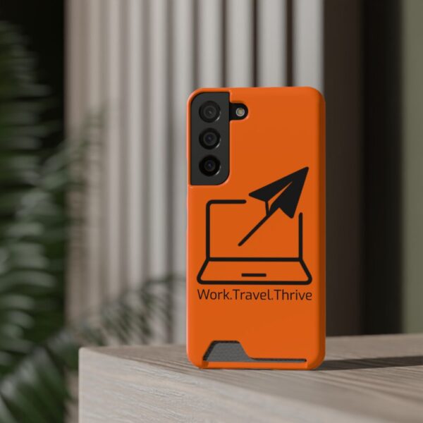 Inspirational Phone Case with Card Holder - Work.Travel.Thrive - Image 84