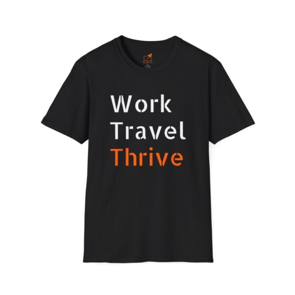 Inspiring Travel T-Shirt – "Work Travel Thrive"