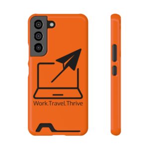 Inspirational Phone Case with Card Holder - Work.Travel.Thrive