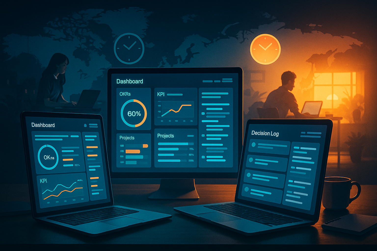 Asynchronous work across time zones: dashboards, threads, and decision logs powering a 24/7 workflow